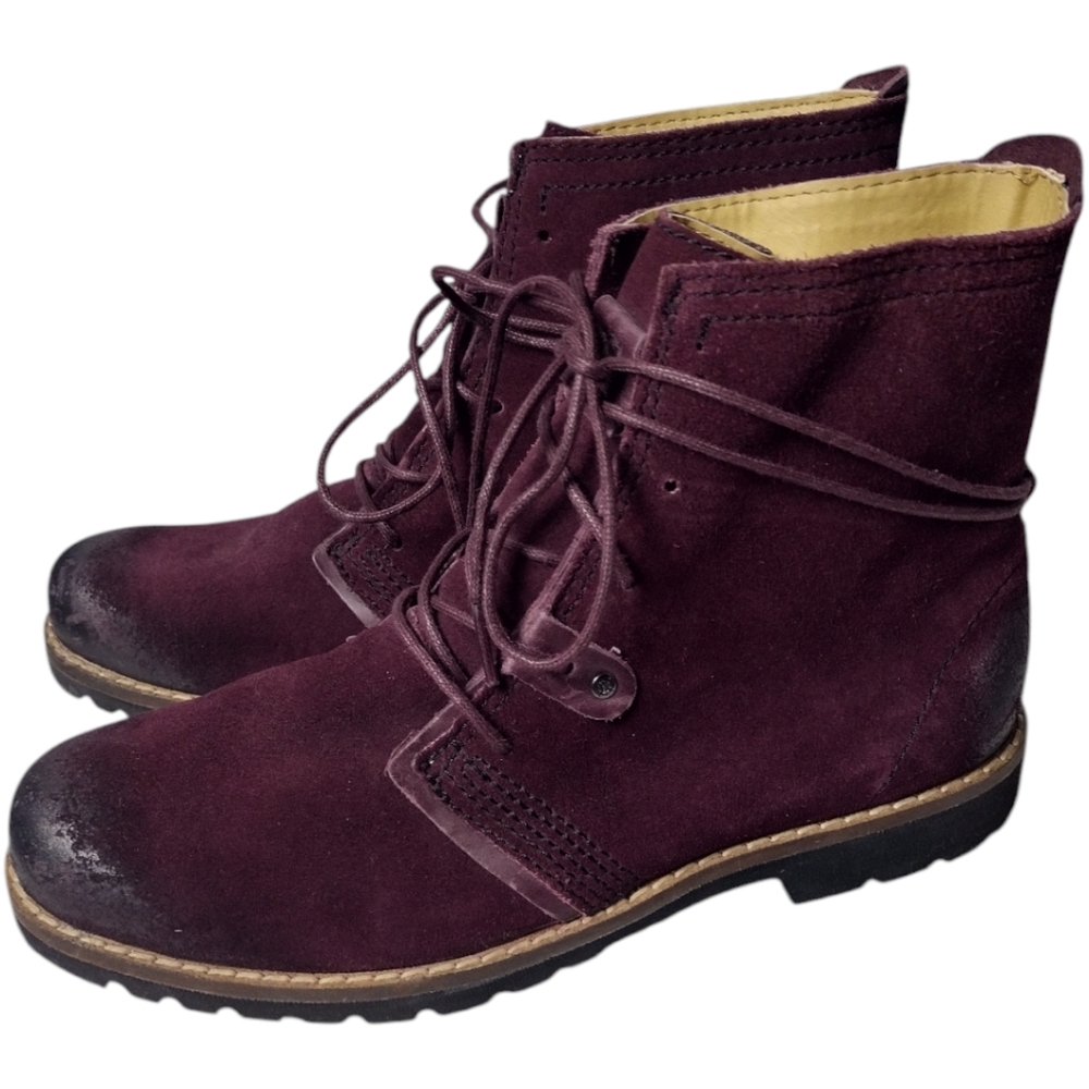 Bussola Kalahari Lady Keely Boots In Silk Suede Wine